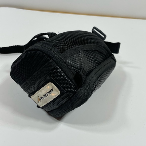 Avenir Small Big Mouth Bike Saddle Seat Bag Black Zip Closure - Picture 1 of 9